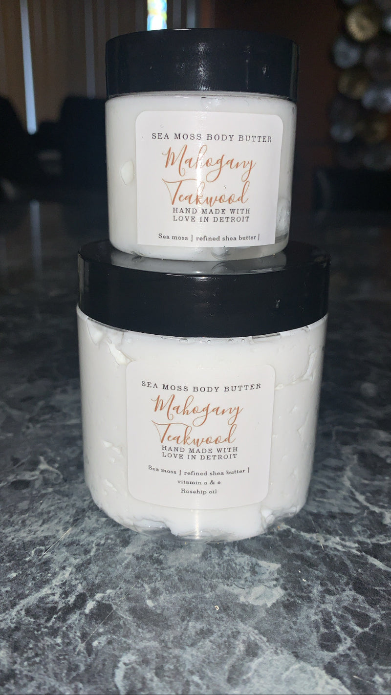 Mahogany Teakwood sea moss body butter